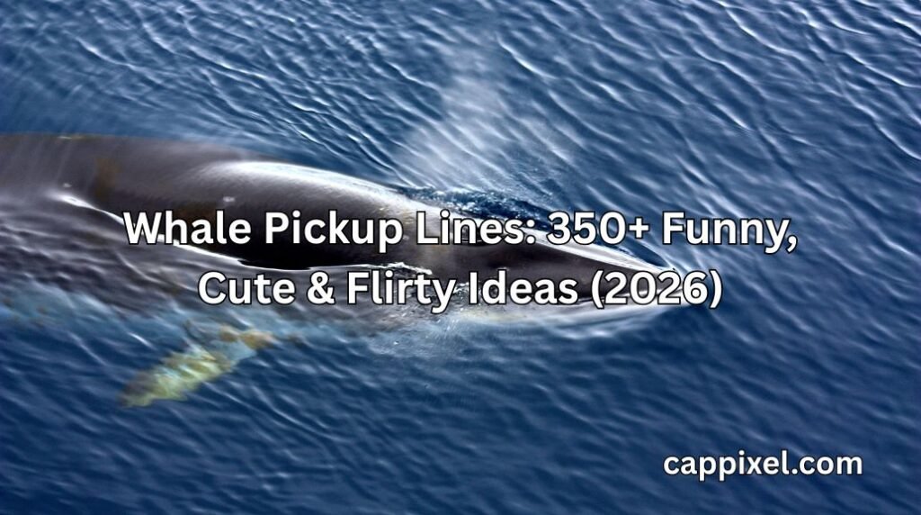 Whale Pickup Lines