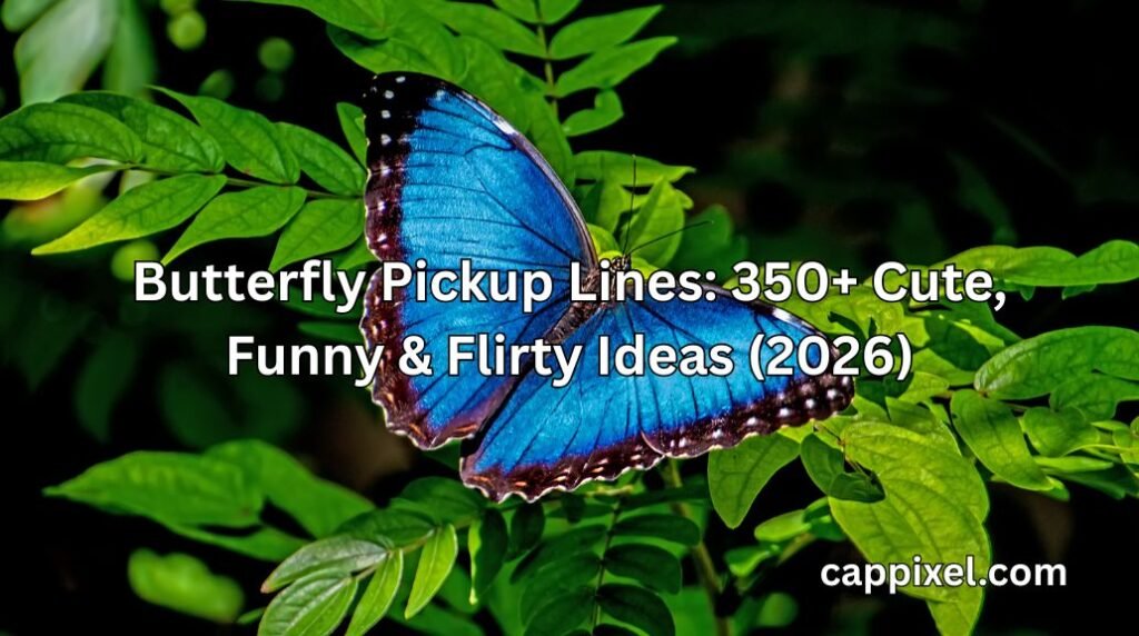 butterfly pickup lines